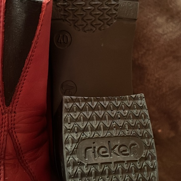 RIEKER ANTISTRESS RED LEATHER SHOES Size 40 US - Picture 4 of 8
